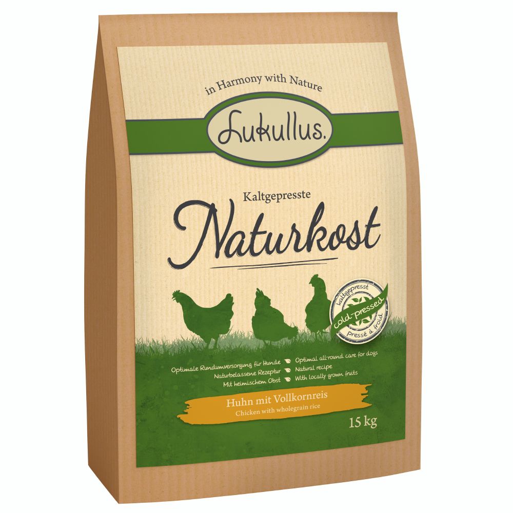 Lukullus Naturkost - Chicken & Wholegrain Rice - Economy Pack: 2 x 15kg