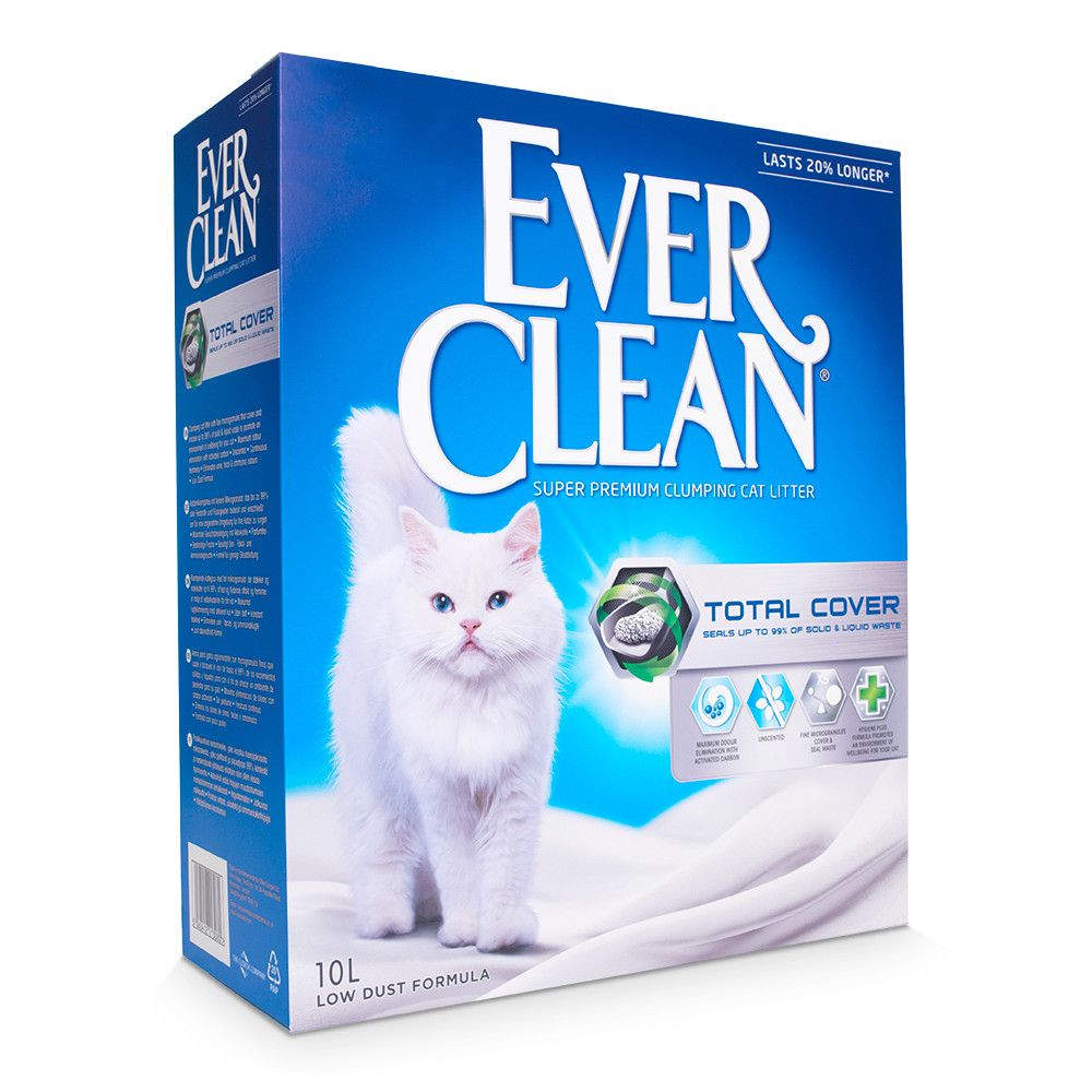 Ever Clean® Total Cover Clumping Cat Litter - Unscented - Economy Pack: 2 x 10l