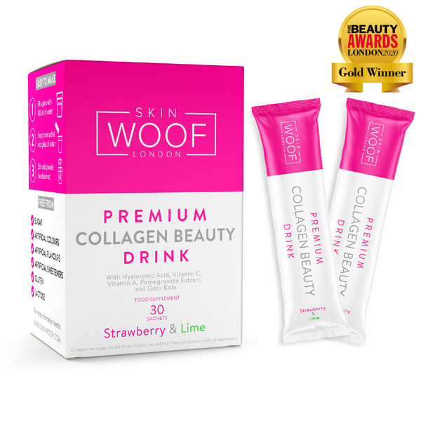 SKIN WOOF COLLAGEN BEAUTY DRINK 30 SACHETS (STRAWBERRY & LIME)