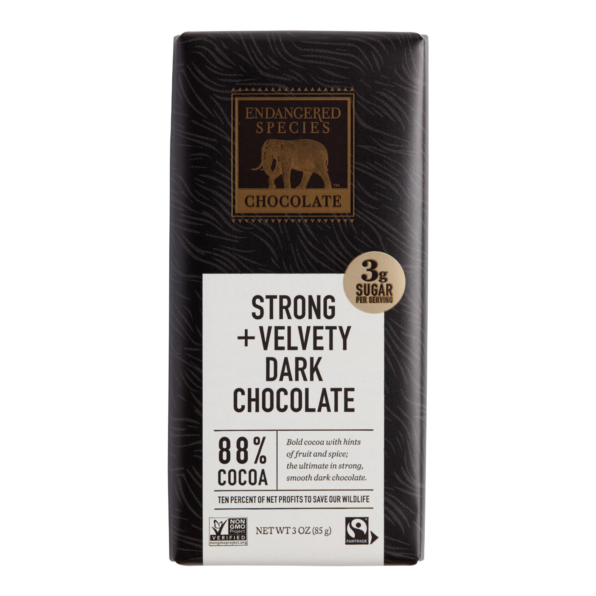 Endangered Species 88% Dark Chocolate Bar Set Of 4 by World Market