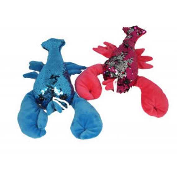 9 Sequin Red Blue Pink Crawfish Lobster Plush Red Seafood Boil Party Decoration Stuffed Animal Toy