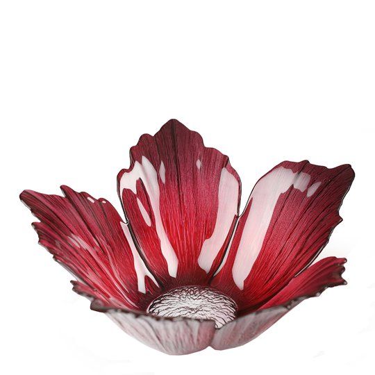Målerås Glasbruk - Fleur Skål 23 cm Röd