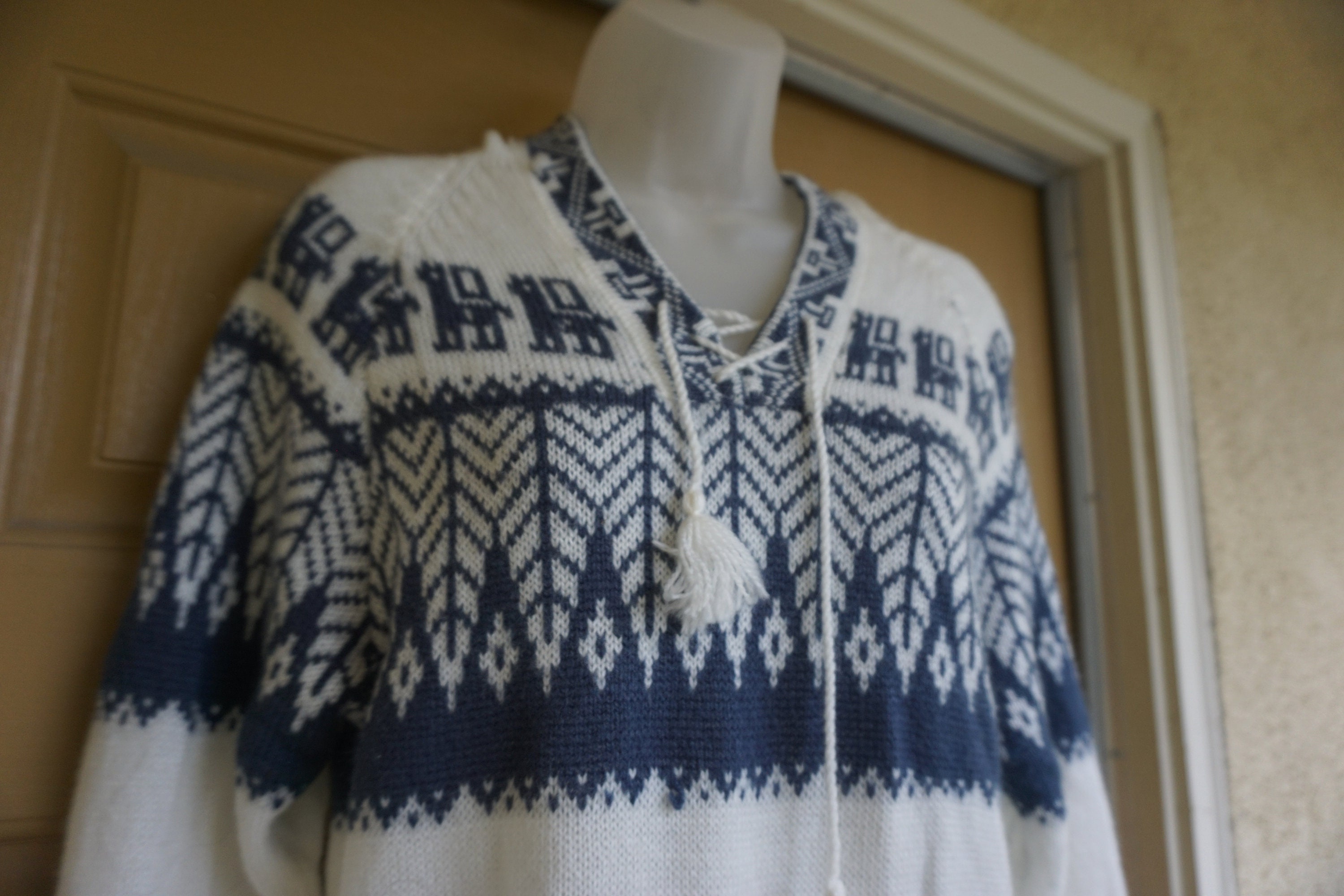 Vintage 80S 90S Sweater Alpaca Blend Medium 1980S 1990S