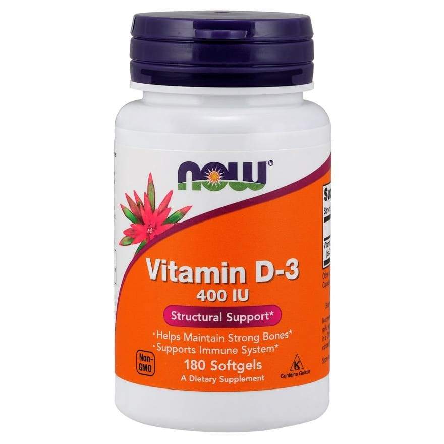 Vitamin D-3, 400 IU - 180 softgels