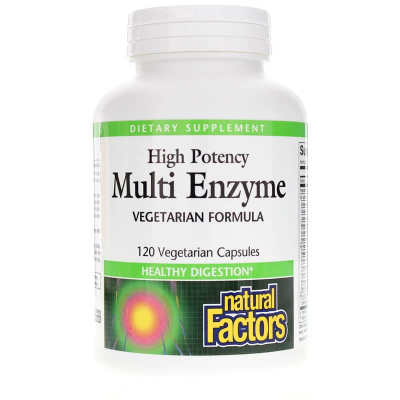 Natural Factors High Potency Multi Enzyme 120 Veg Capsules