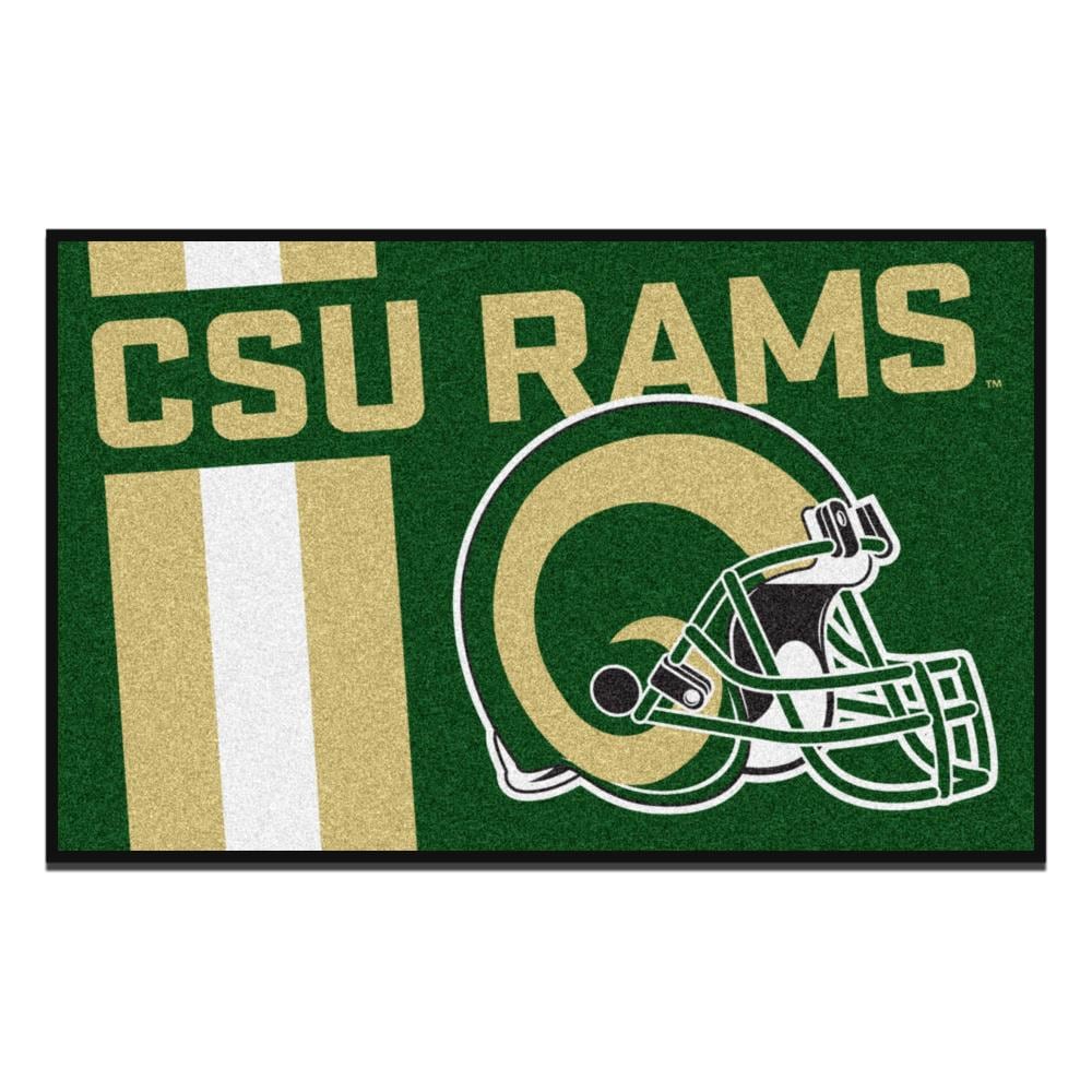 FANMATS Colorado State Rams NCAA Uniform Mat 1-1/2-ft x 2-1/2-ft Green Rectangular Indoor Door Mat | 19634