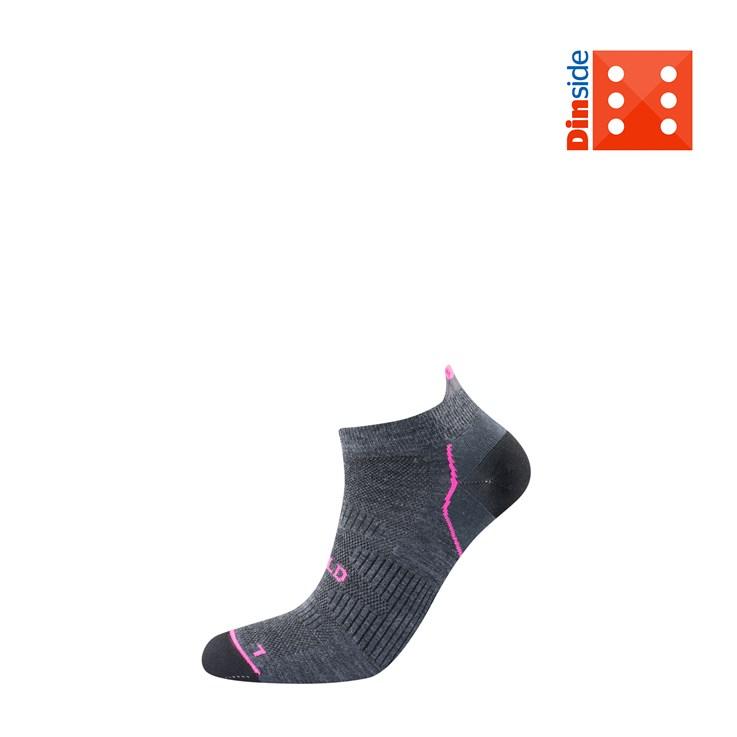 Devold Unisex Energy Low Sock - Merino Wool, Dark Grey / Pink / 35-37