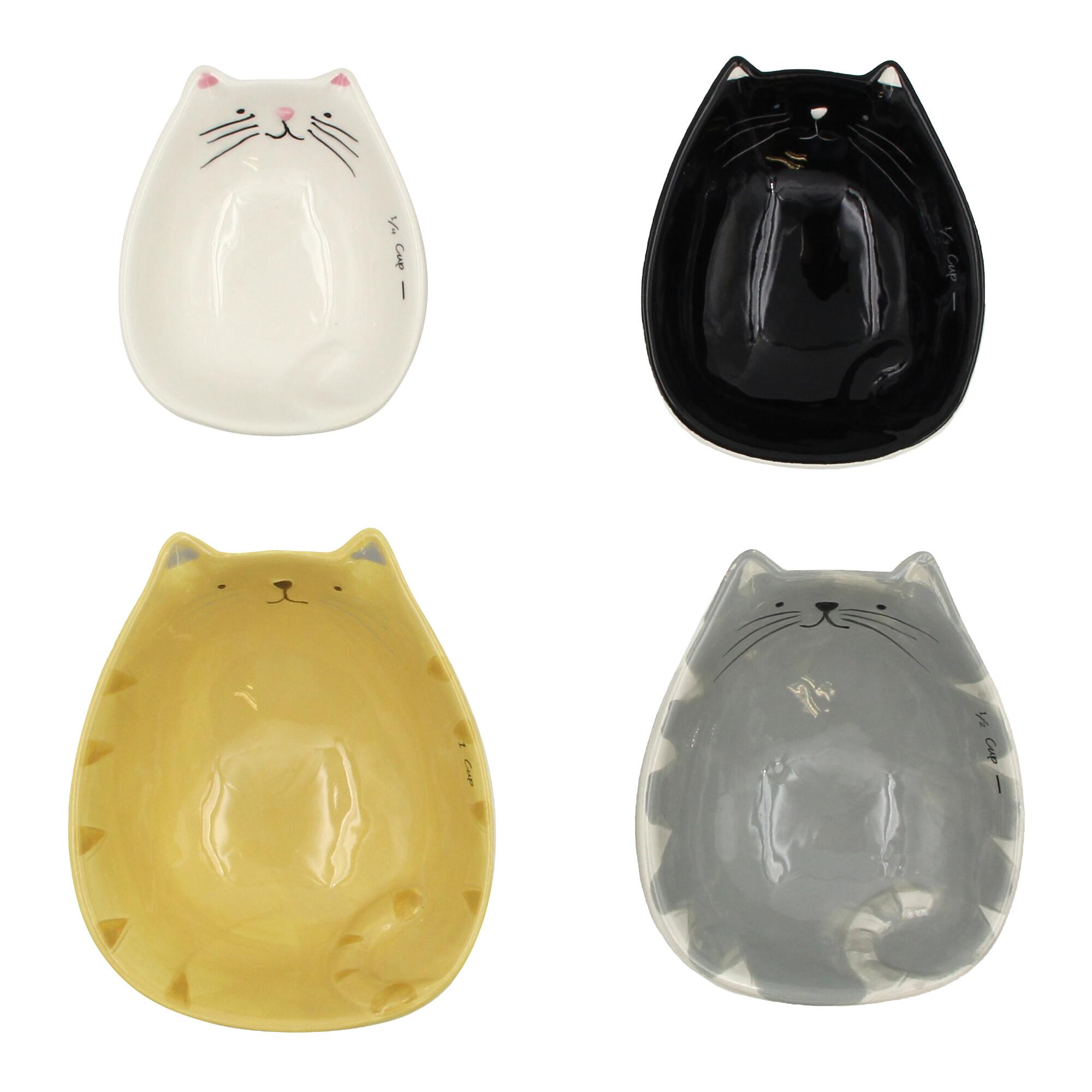 Cat Ceramic Nesting Measuring Cups: Multi by World Market