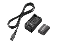 Sony ACC-TRW - Batteriladdare + växelströmsadapter + batteri - Li-Ion - 1020 mAh - 1 x batterier laddas - 400 mA - för Sony 2NP Cyber-shot DSC-RX10 InfoLithium W Series NPFW50 NP-FW50 a5000 a6400 a7R II