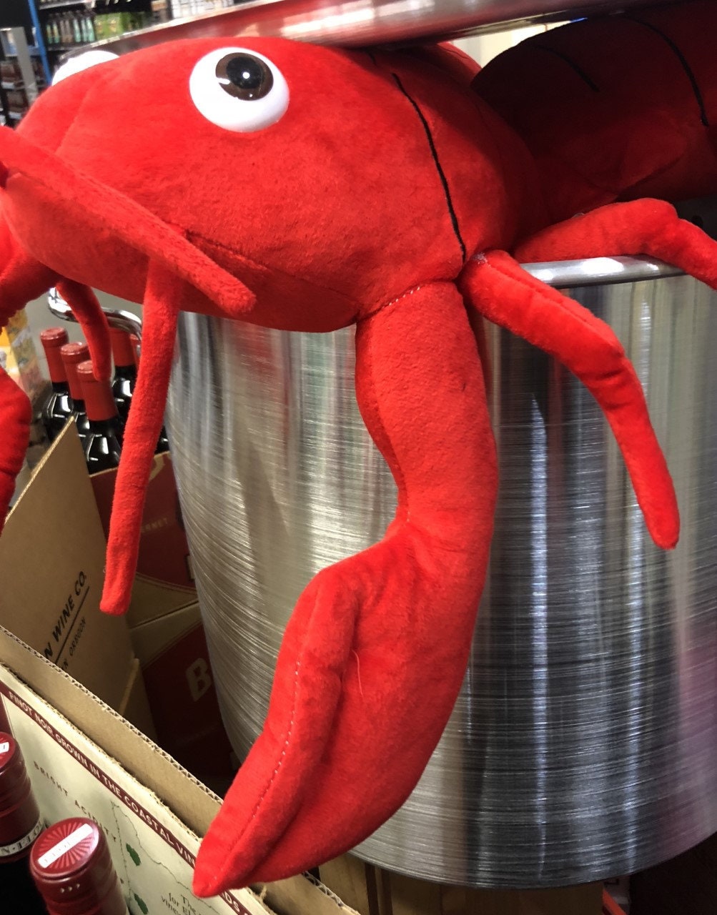 18 Huge Red Crawfish Lobster Plush Red Seafood Boil Party Decoration Stuffed Animal Toy