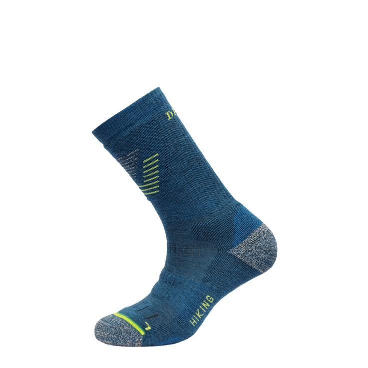 Devold Unisex Hiking Medium Sock - Merino Wool, SkyDiver / Yellow / 35-37