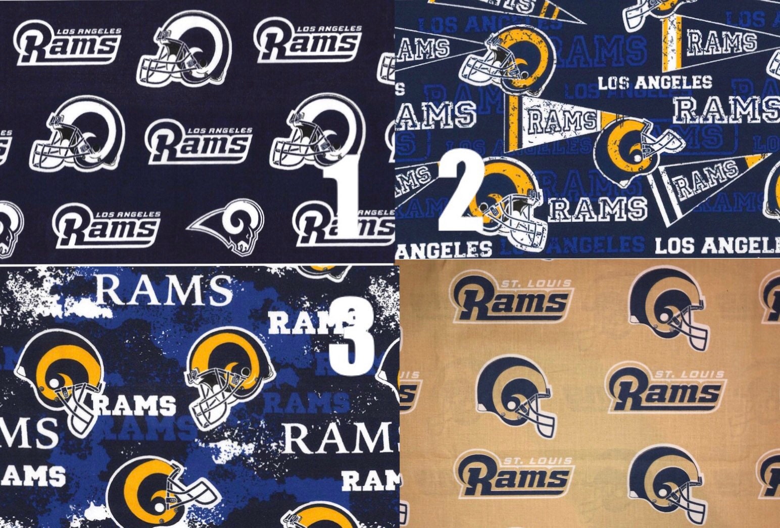 Nfl Los Angeles Rams Reusable Adult Cloth Face Mask