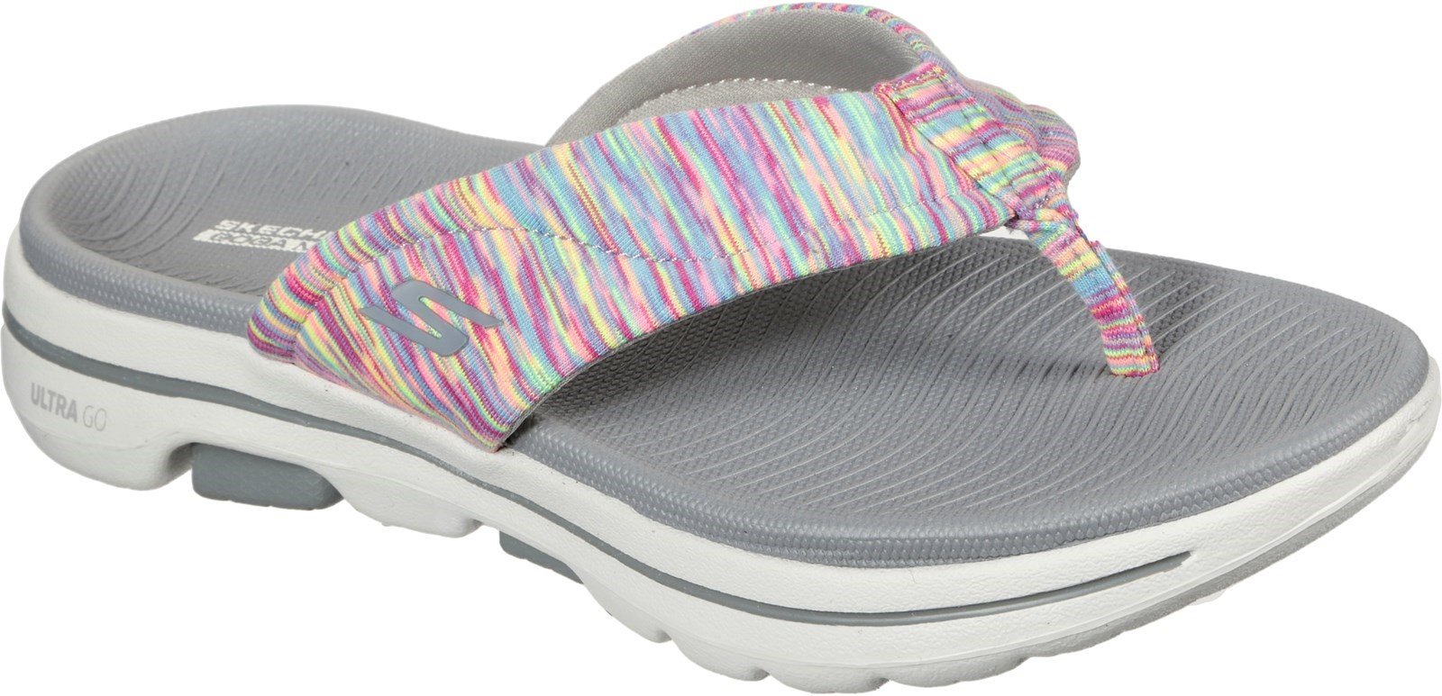 Skechers Women's Go Walk 5 Destined Sandal Various Colours 32154 - Grey/Multi 3