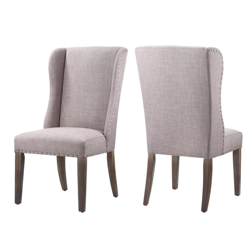 Modus Furniture Crossroads Casual Polyester/Polyester Blend Upholstered Dining Side Chair (Wood Frame) in Gray | 8PH366X