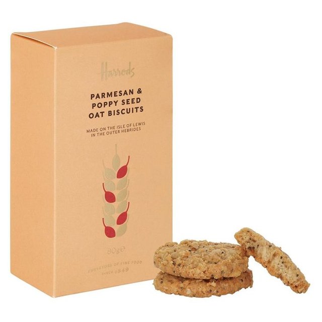 Harrods Parmesan & Poppy Seed Biscuits