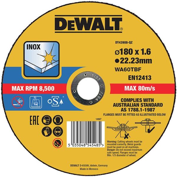 Dewalt DT43908 Kappskive thin cutting 180 x 1,6 mm
