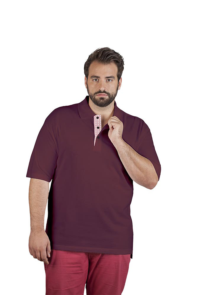 Superior Poloshirt "Graphic" 505CP Plus Size Herren, Burgund, XXXL