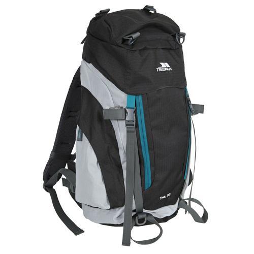 Trespass Unisex Camping Backpack Various Colours Trek - Ash 33 Litre