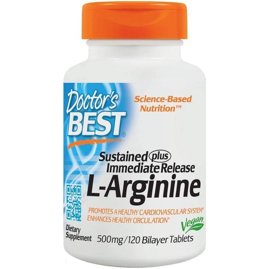 L-Arginine - Sustained + Immediate Release, 500mg - 120 tablets