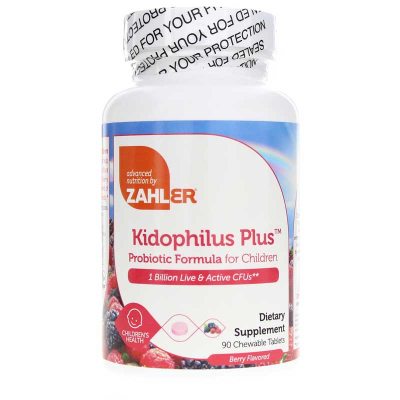 Zahler Kidophilus Plus Probiotic for Children 90 Chewable Tablets