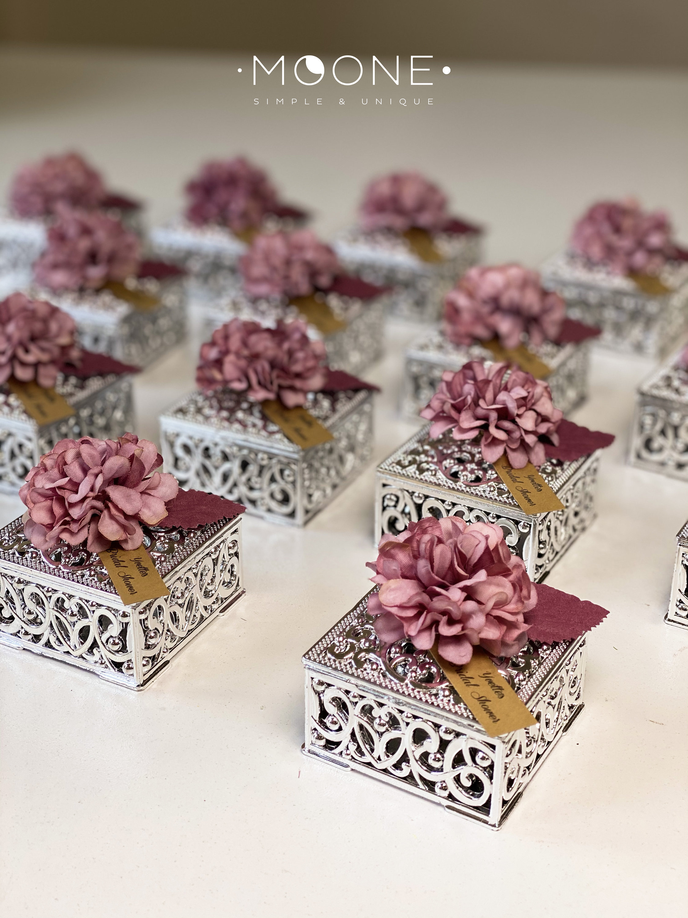 10Pcs Wedding Favors For Guests, Favor Boxes, Silver Jewelry Box, Baby Shower Favors, Bridal Favor, Birthday Sweet 16