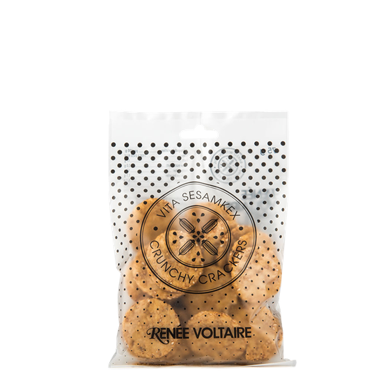 Crunchy Crackers, Vita Sesamkex, 75 g