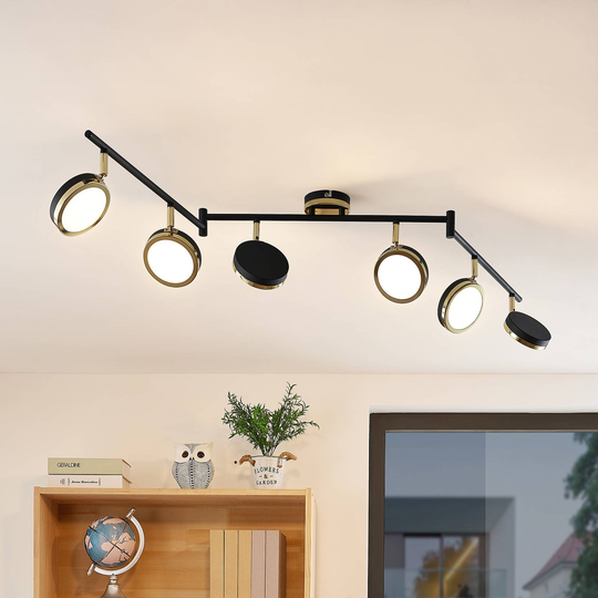 Lindby Alsani LED-takspotlight, 6 lampor