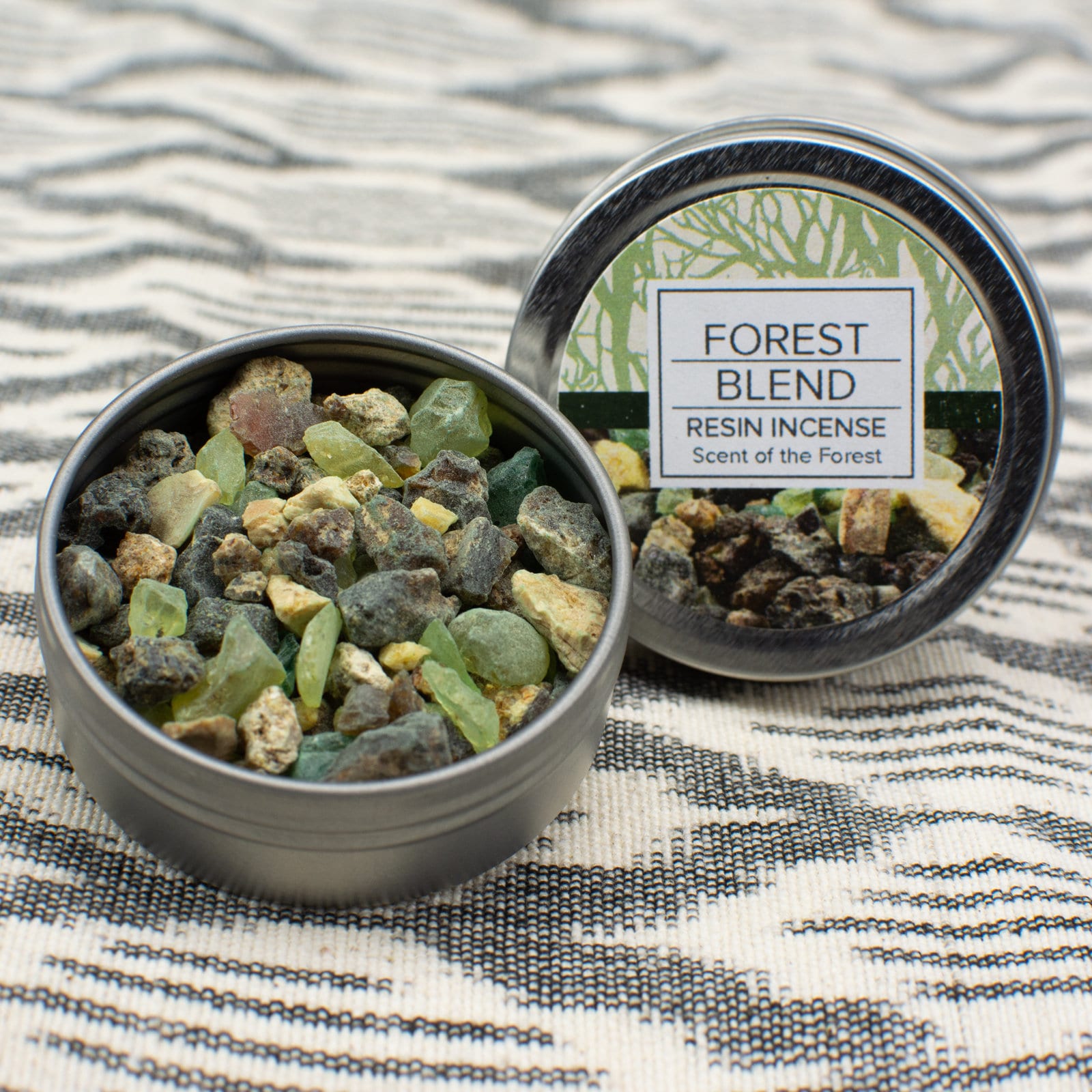 Forest Blend Resin Incense - Fragrant Floral Scent For Burning Charcoal Metal Tin