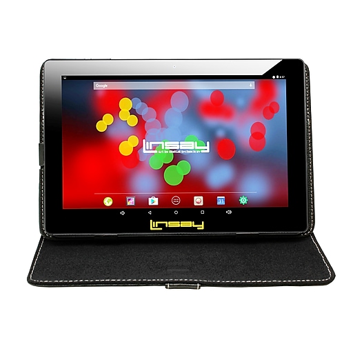 LINSAY F10 Series 10.1" Tablet, WiFi, 2GB RAM, 32GB , Android 10, Black w/Black Case (F10XIPSB)