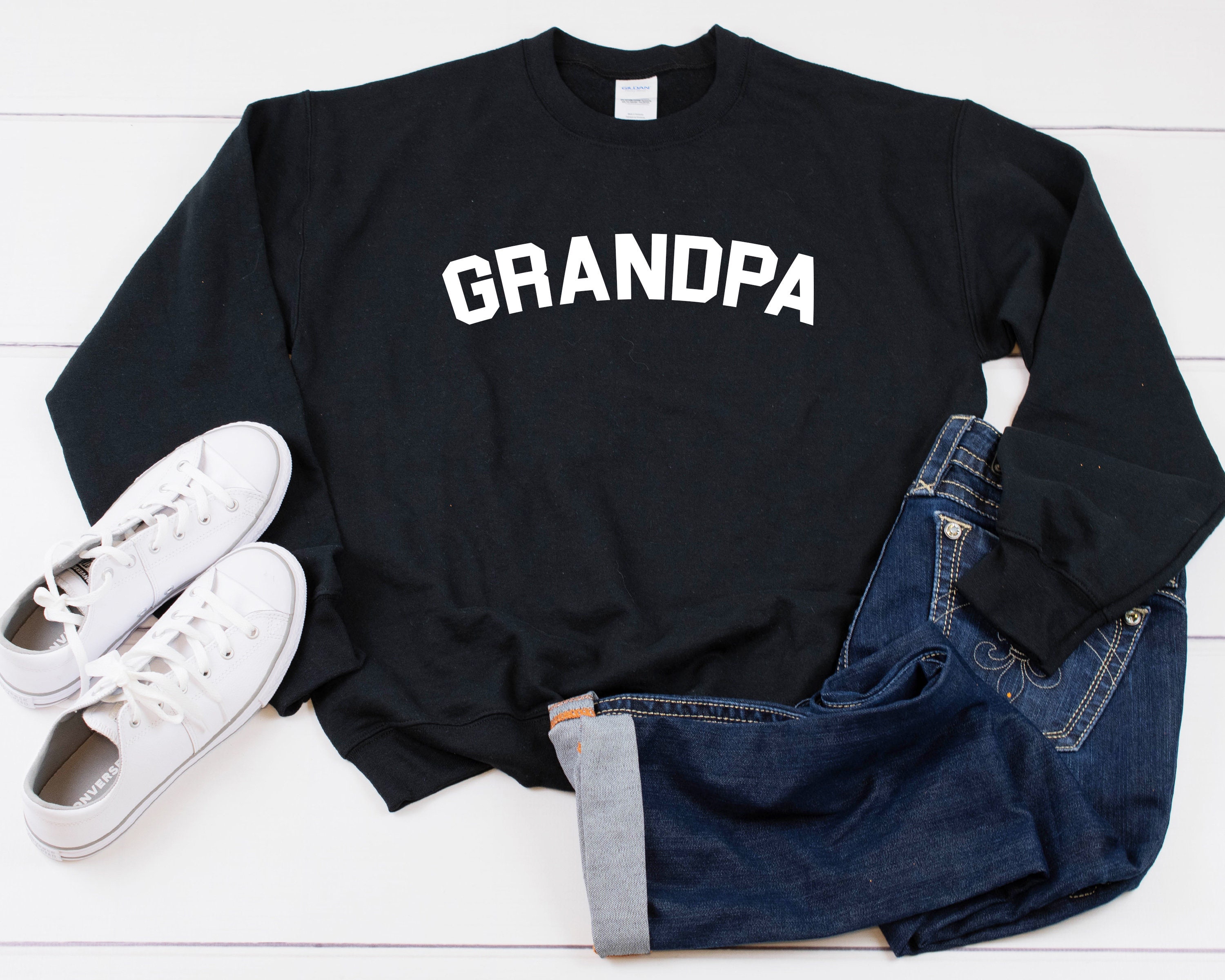 Grandpa Heavy Blend Crewneck Sweatshirt, Sweater, #1 Proud 24 Colors