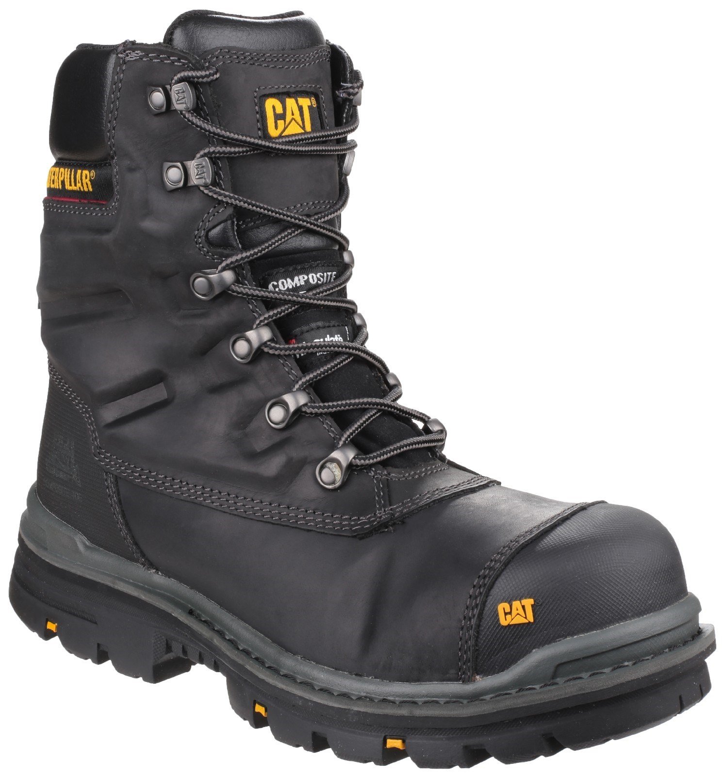 Caterpillar Men's Premier Waterproof Safety Boot Black 24527 - Black 6