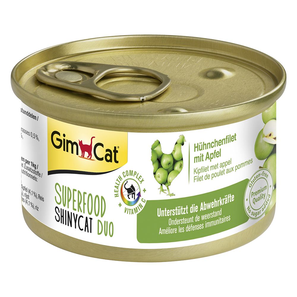 GimCat Superfood ShinyCat Duo 6 x 70g - Mixed Pack: 4 Varieties