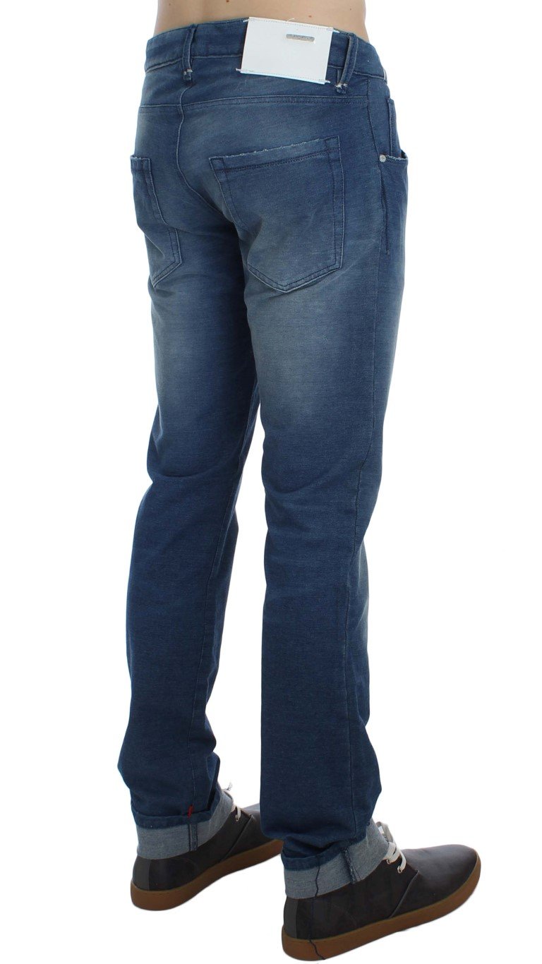 ACHT Men's Denim Cotton Stretch Slim Fit Jeans Blue SIG30471 - W34