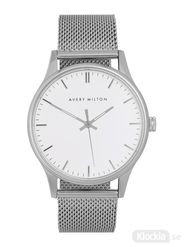 Avery Milton Como Steel Silver/White 119340820 Unisexklocka
