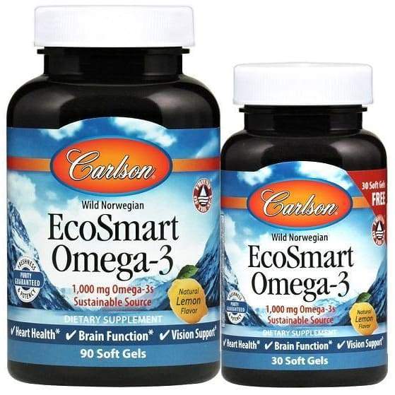 EcoSmart Omega-3, 1000mg Natural Lemon - 90 + 30 softgels