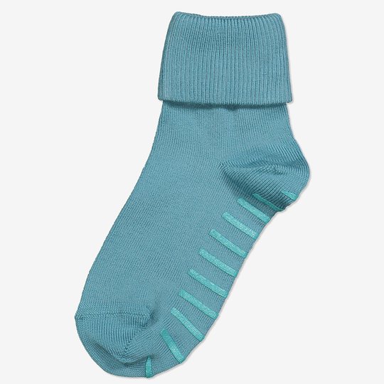 Merinoull sokker med sklisikring turkis
