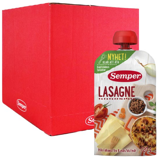 Laatikollinen Lastenruokaa: Lasagne 12 x 120 g - 80% alennus
