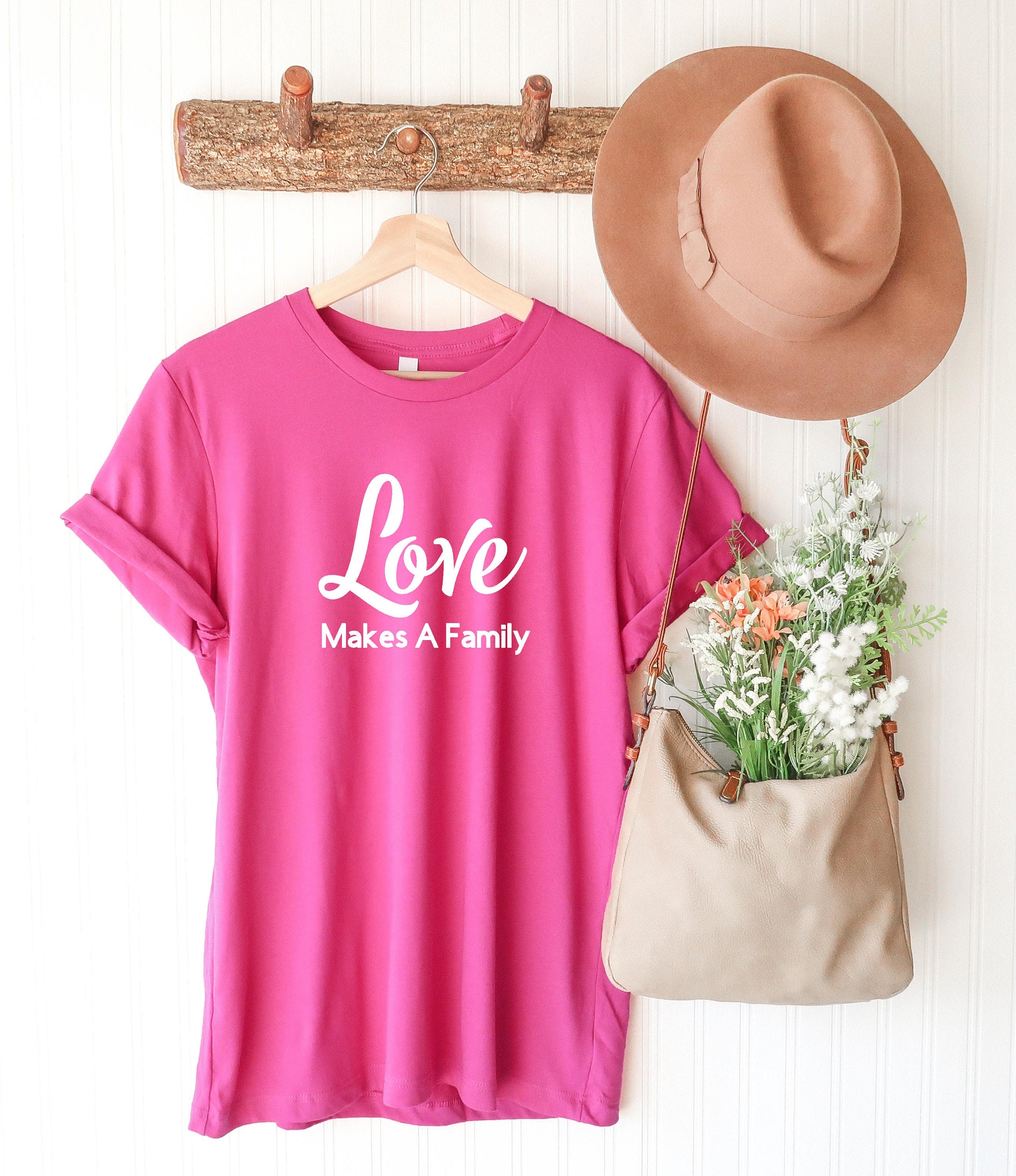 Love Makes A Family Shirt | Blended Adoption Step Mom Dad Gift |Gift For
