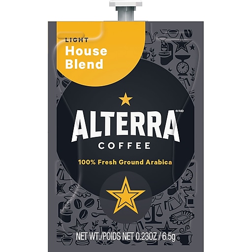 FLAVIA ALTERRA House Blend Coffee Freshpacks, Light Roast, 100/Carton (MDRA181)
