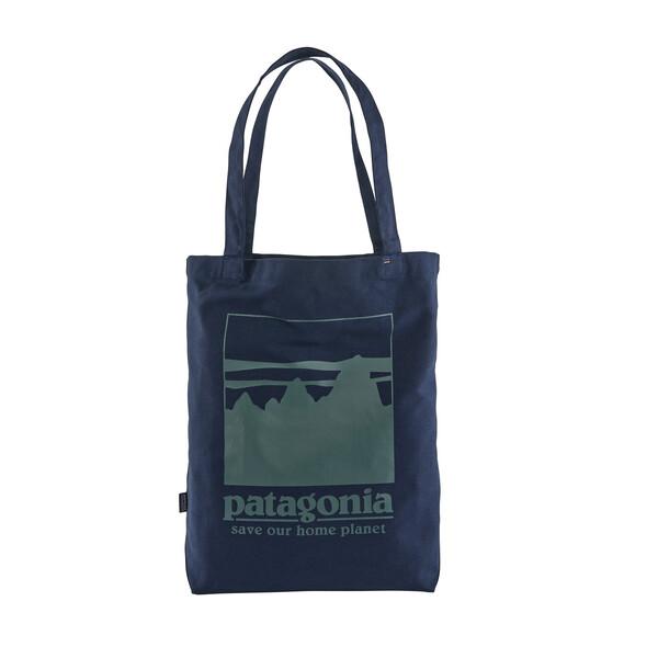 Patagonia Market Tote - Durable Bag from Organic Cotton, Alpine Icon: New Navy