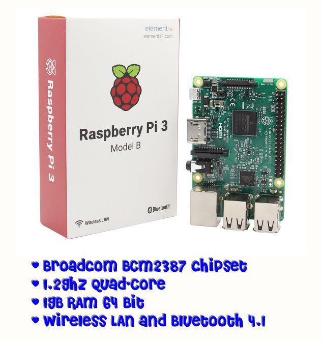 Raspberry Pi 3 Model B ARM Cortex-A53 CPU 1.2GHz 64Bit Quad-Core 1GB RAM 10 Time
