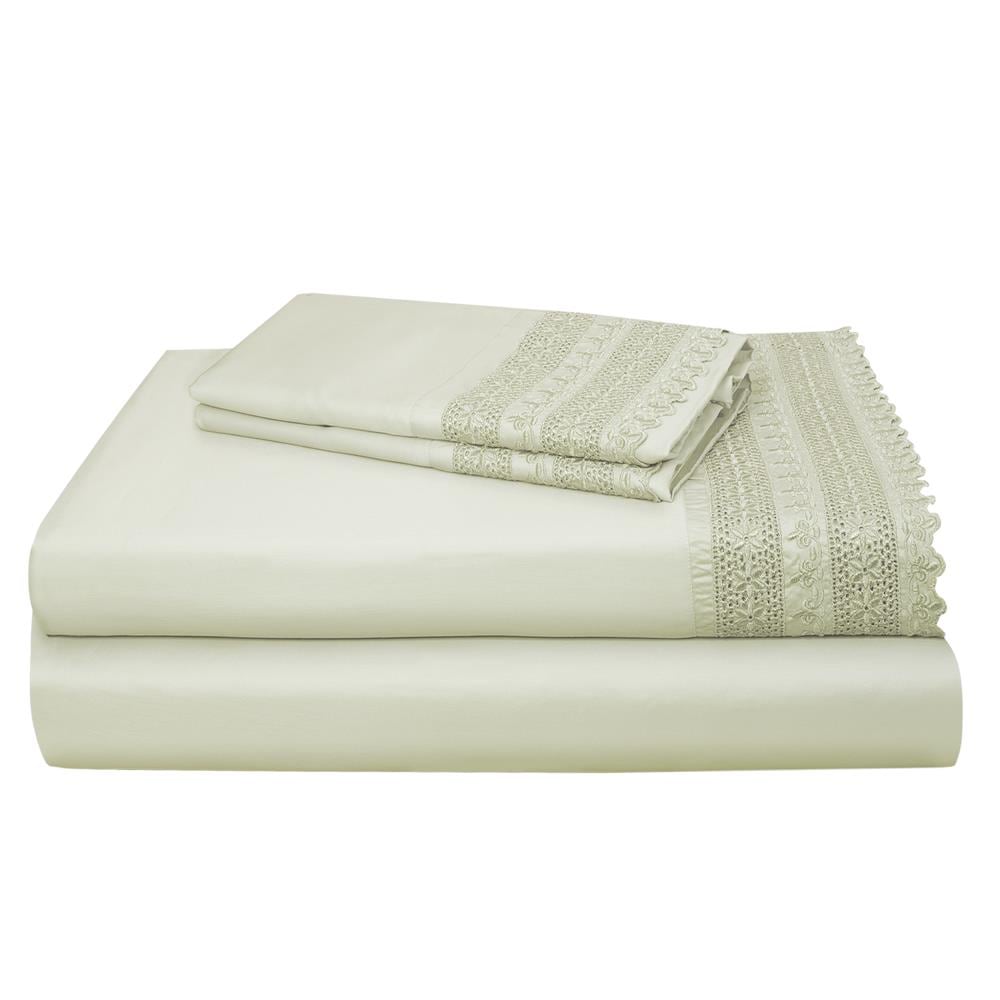 Grace Home Fashions RENAURAA Smart King Cotton Blend Bed Sheet in Gray | 1400CVC_AT-LC KPC SL