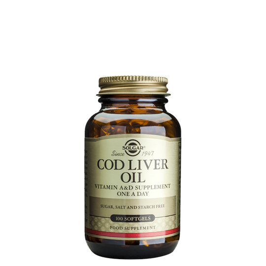 Cod Liver Oil (naturlig A- & D-vitamin), 100 softgel