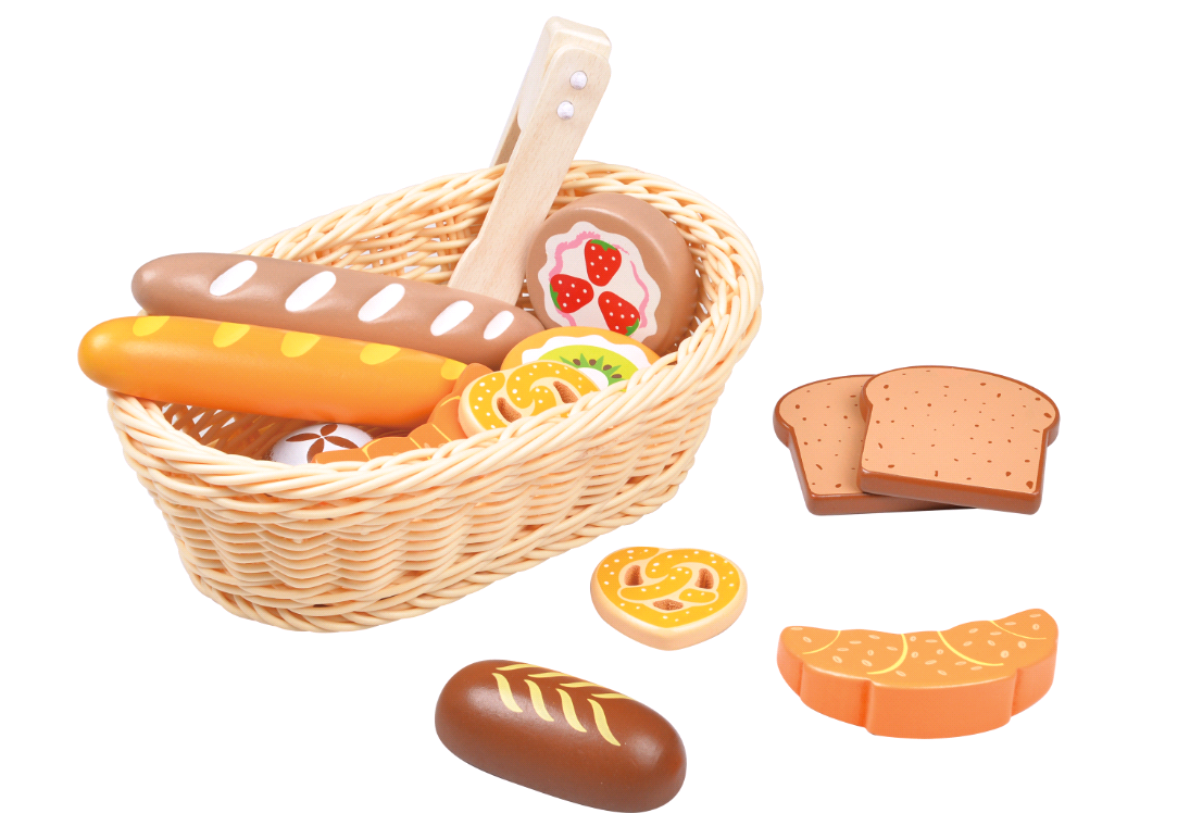Small Wood - Bakery Selection in Basket (L40188)