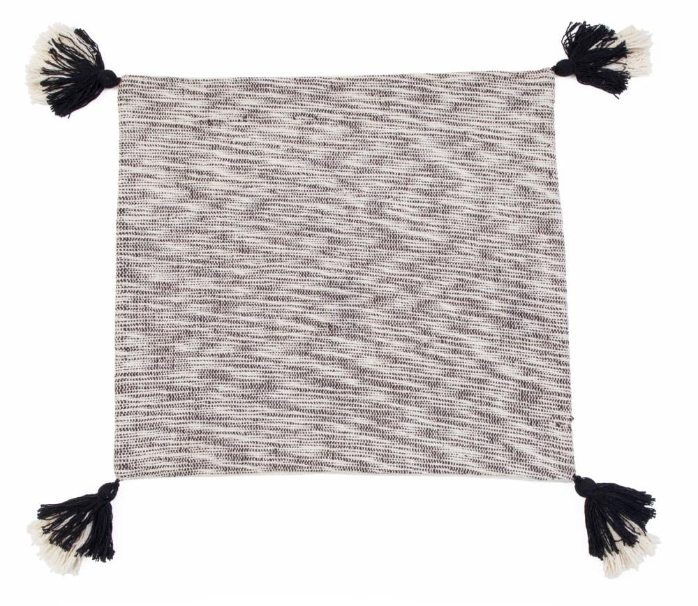 Decor Therapy Thro by Marlo Lorenz 20-in x 20-in Jet Black Woven Cotton Blend Indoor Decorative Cover | TH022473002SE