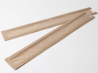 Flutespose med rude i brun 40g 100/55x655mm 500stk/pak - (500 stk.)