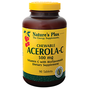 Acerola-C Vitamin C with Bioflavonoids - 500 MG (90 Chewable Tablets)