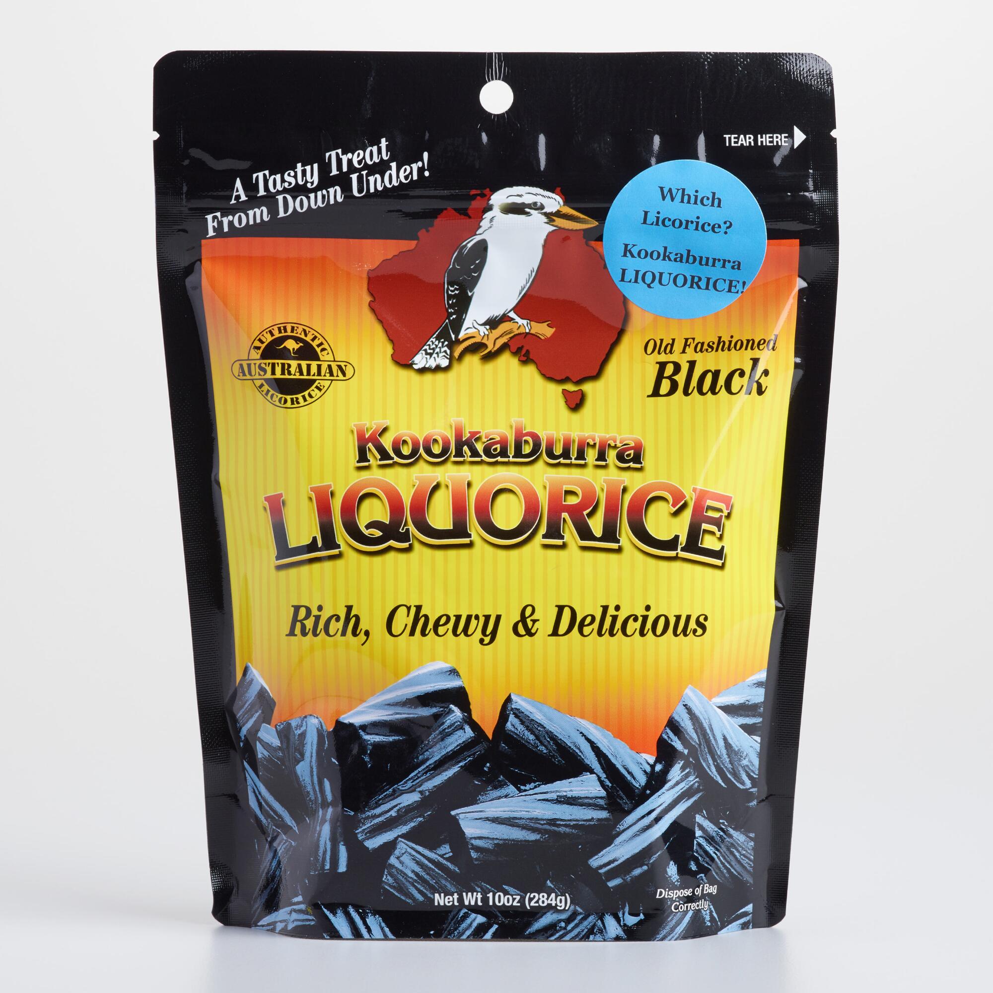 Kookaburra Traditional Black Licorice Set of 4 by World Market