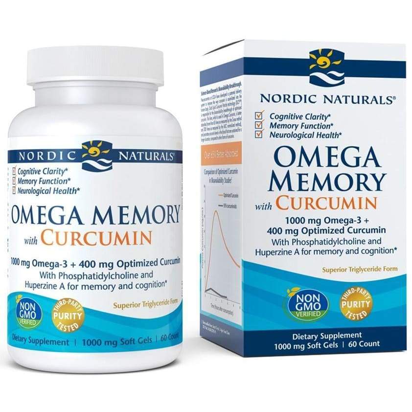 Omega Memory with Curcumin, 1000mg - 60 softgels