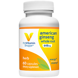 American Ginseng Whole Root - Supports Energy & Vitality - 648 MG (60 Capsules)